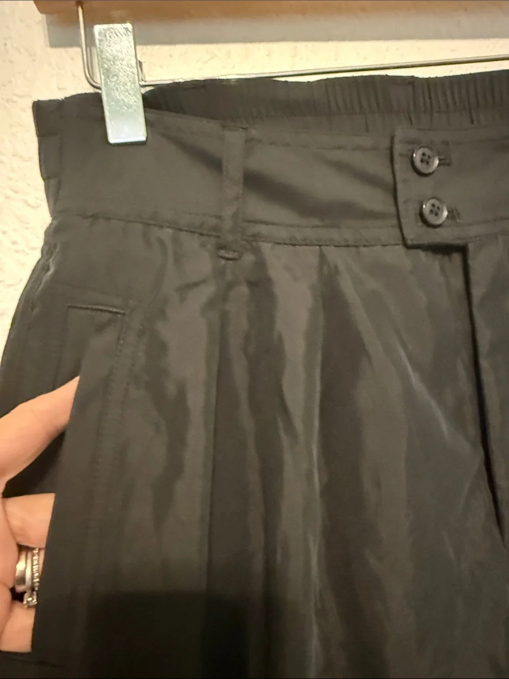 Anthropologie High-Waist Black Tailored Shorts